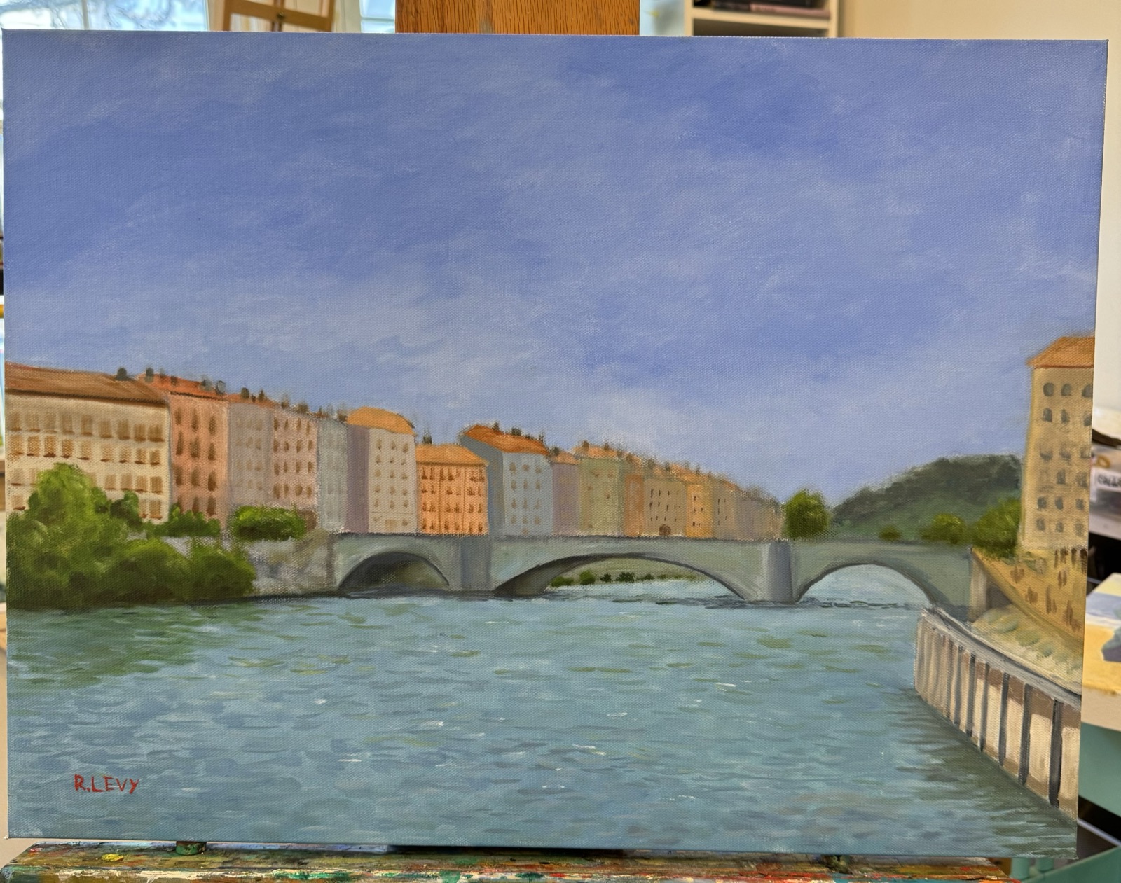 Pont Bonaparte Bridge in Lyon, France. Source photo taken on study abroad, summer 2023