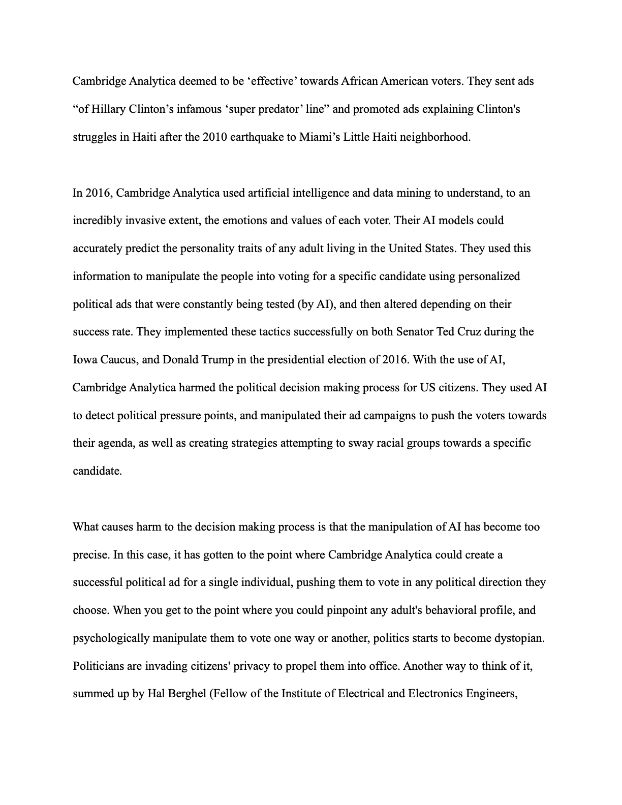 AI and Political Decision Making page 11