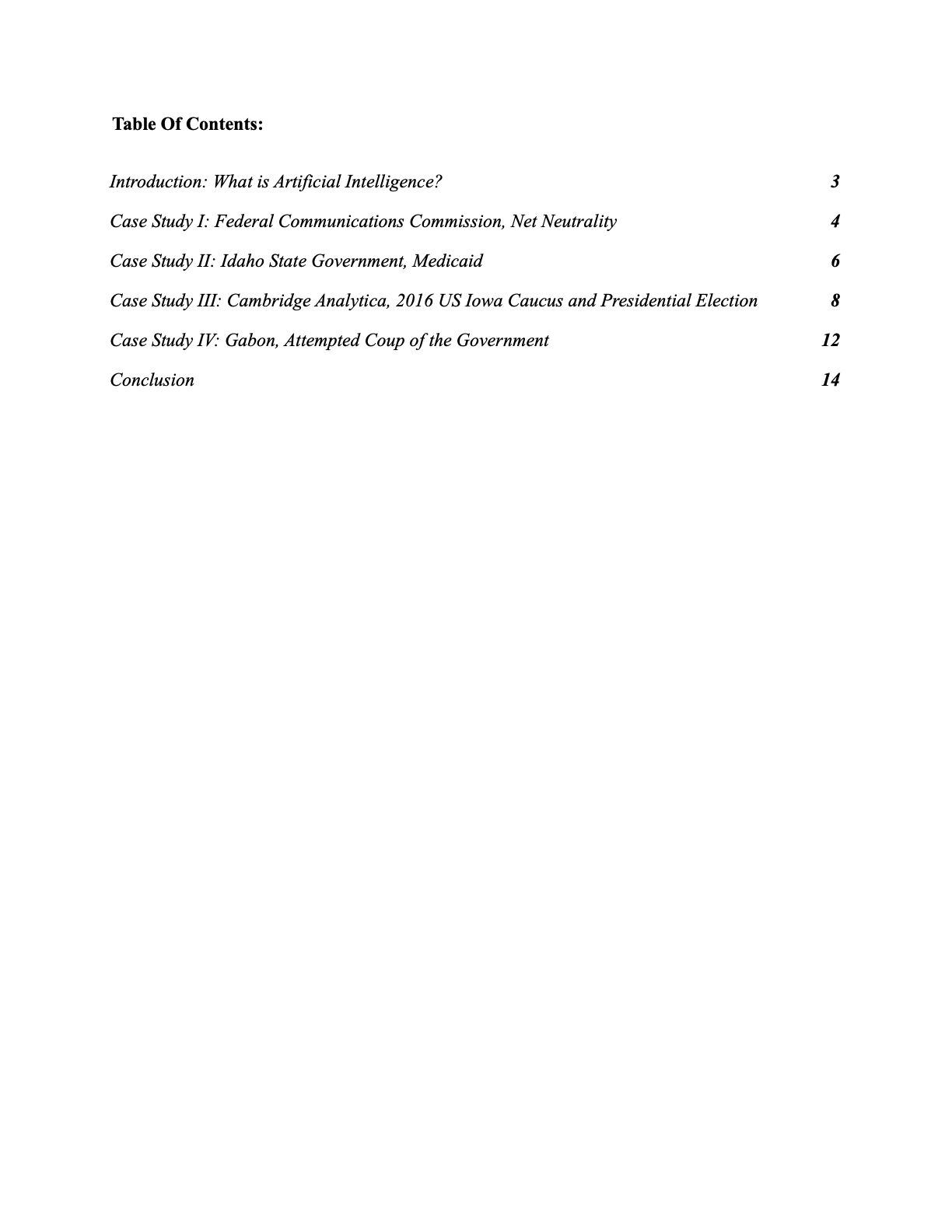 AI and Political Decision Making page 2