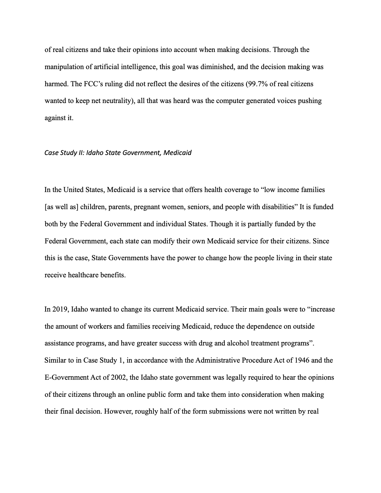AI and Political Decision Making page 6