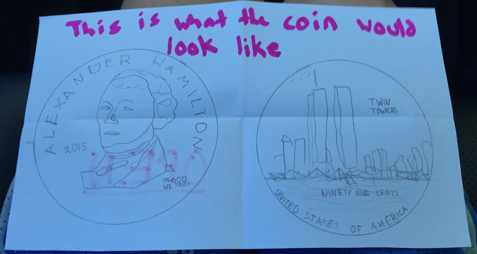 Coin design sketch
